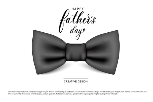 Vector icon of a black striped bow tie highlighted on a white background with an inscription. Hipster style