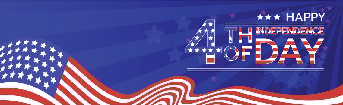 fourth of july happy vector
