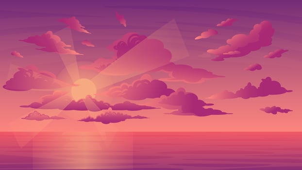 Beautiful sky cloud landscape illustration background vector