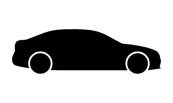 Sports car vector icon isolated on white background
