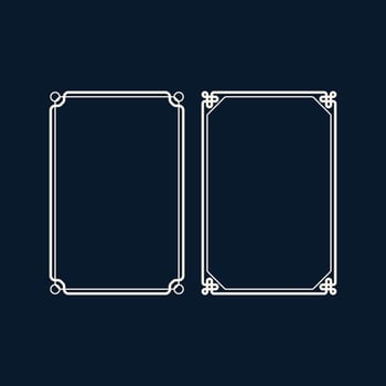 Set simple frame. Decorative element. vector