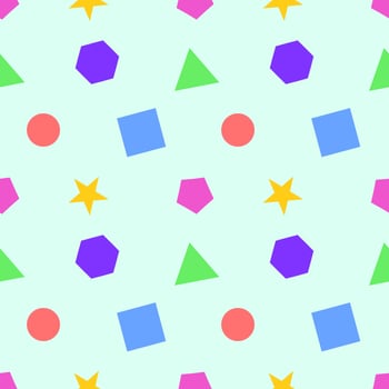 seamless geometric shape pattern vector design