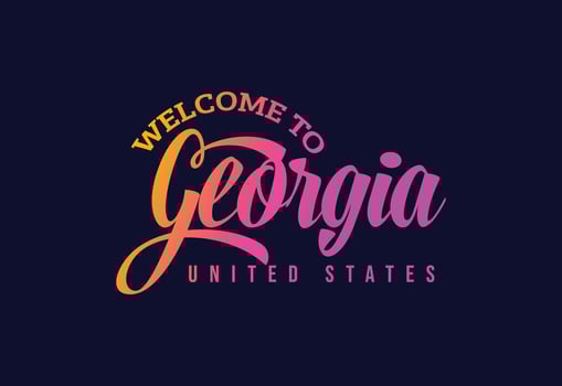 Welcome To Georgia Word Text Creative Font Design Illustration. Welcome sign vector
