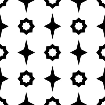 Seamless background with black and white graphic pattern. vector