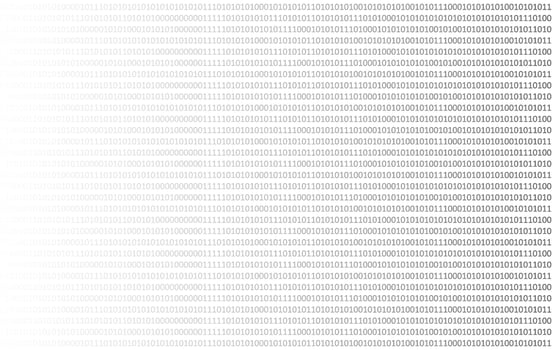 Digital security concept by binary code drawing a padlock on white background. vector
