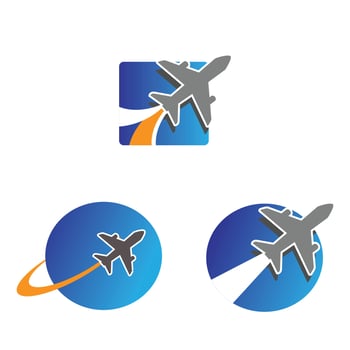 Plane travel world vector