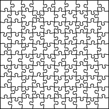 Simple jigsaw puzzle pattern. vector