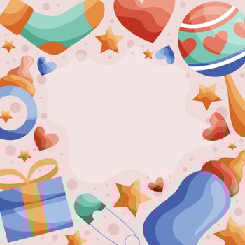 Cute Baby Bornday Concept vector
