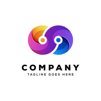 technology infinity logo vector template