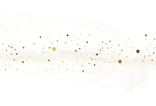 Light gold glitter round confetti background. vector