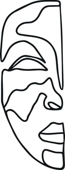 Half of a woman's face vector