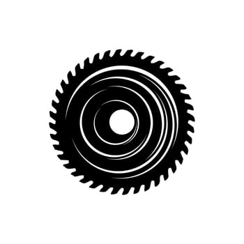 Industrial saw icon, logo on a white background vector
