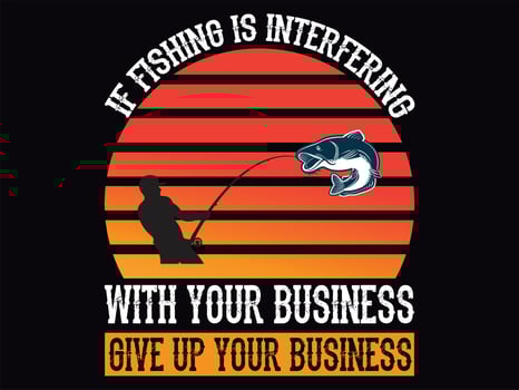 Fishing t-shirt design file vector