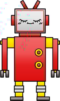 gradient shaded cartoon robot vector