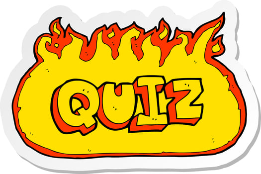 sticker of a quiz sign cartoon vector
