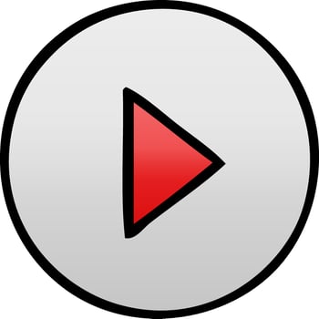 gradient shaded cartoon play button vector