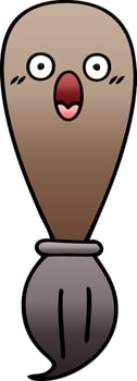gradient shaded cartoon paint brush vector
