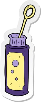 sticker of a cartoon bubble blower vector