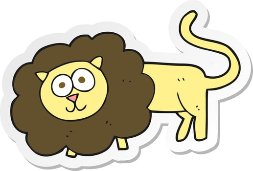 sticker of a cartoon animals vector