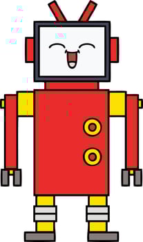 cute cartoon robot vector