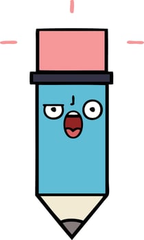 cute cartoon pencil vector