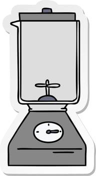 sticker cartoon doodle of a food blender vector