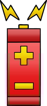 gradient shaded cartoon battery vector