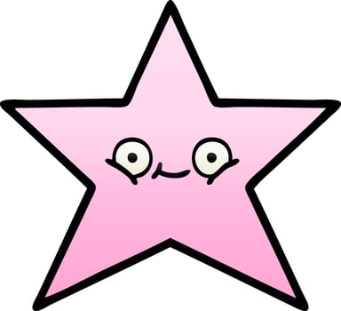 gradient shaded cartoon star fish vector