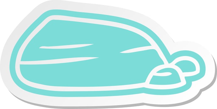 cartoon sticker of stone and pebbles vector