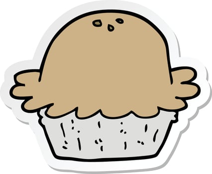 sticker of a cartoon pie vector