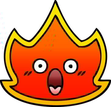 gradient shaded cartoon fire vector