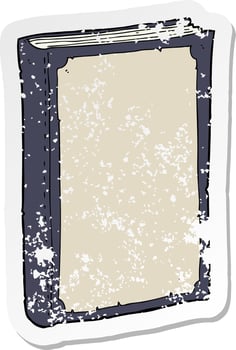 retro distressed sticker of a cartoon book vector
