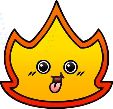 gradient shaded cartoon fire vector