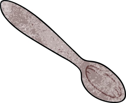 quirky hand drawn cartoon spoon vector