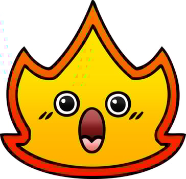 gradient shaded cartoon fire vector