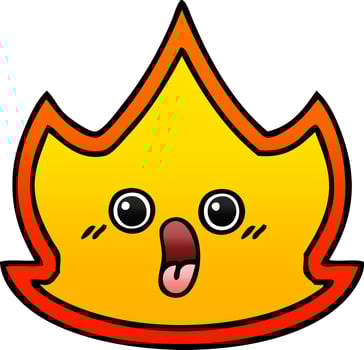 gradient shaded cartoon fire vector