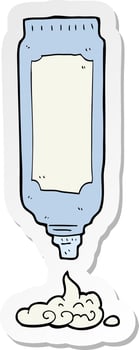 sticker of a cartoon lotion vector