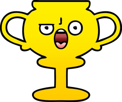 gradient shaded cartoon trophy vector