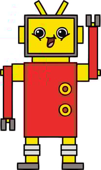 cute cartoon robot vector