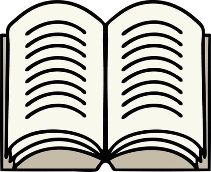 cute cartoon open book vector
