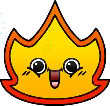 gradient shaded cartoon fire vector