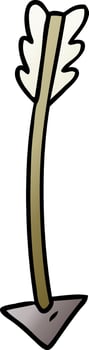 gradient cartoon doodle of an arrow vector