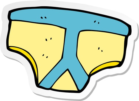 sticker of a cartoon underpants vector