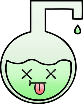 gradient shaded cartoon science experiment vector