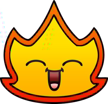 gradient shaded cartoon fire vector