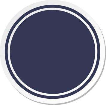 cartoon sticker of a full moon vector