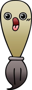 gradient shaded cartoon paint brush vector