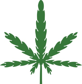 quirky hand drawn cartoon marijuana vector