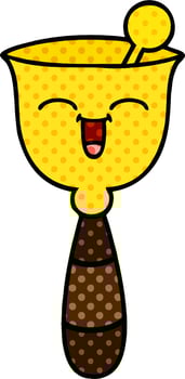 comic book style cartoon school bell vector