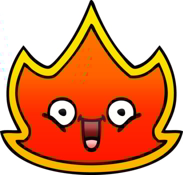 gradient shaded cartoon fire vector